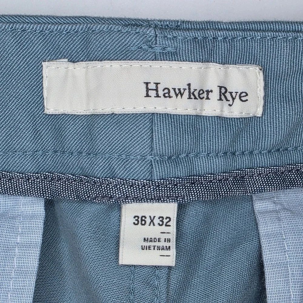 Hawker Rye Straight Fit Chino Pants Mens 36x32 Blue Slate RN150466